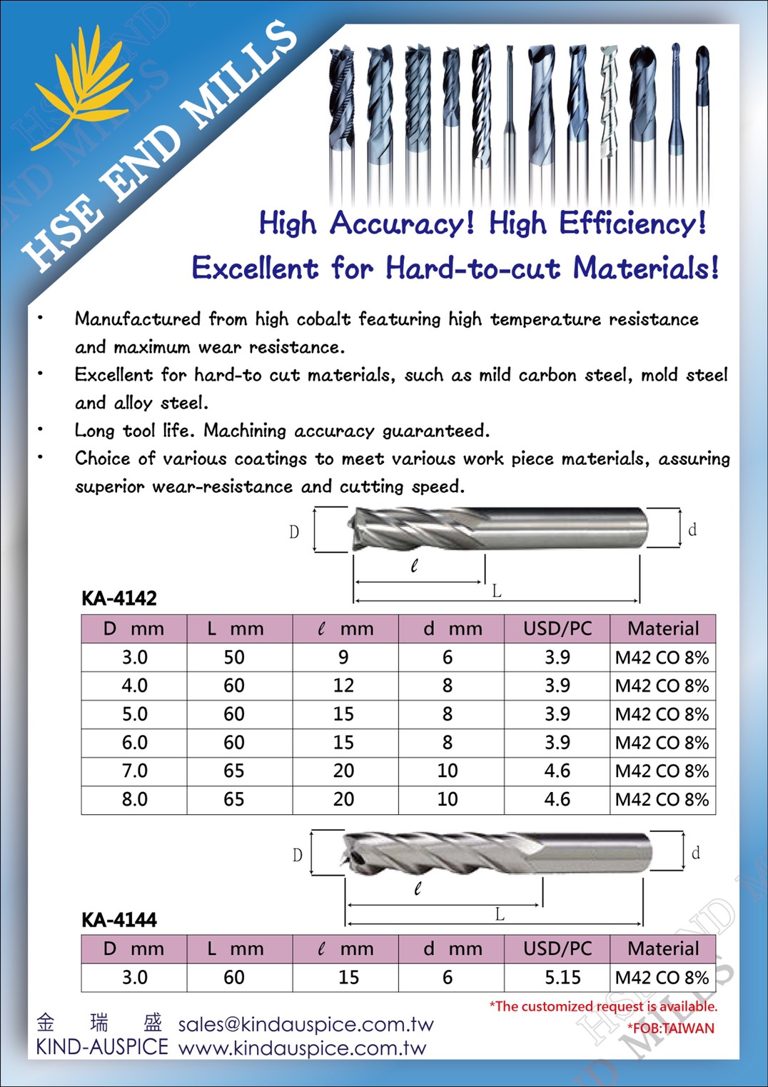 HSE END MILLS