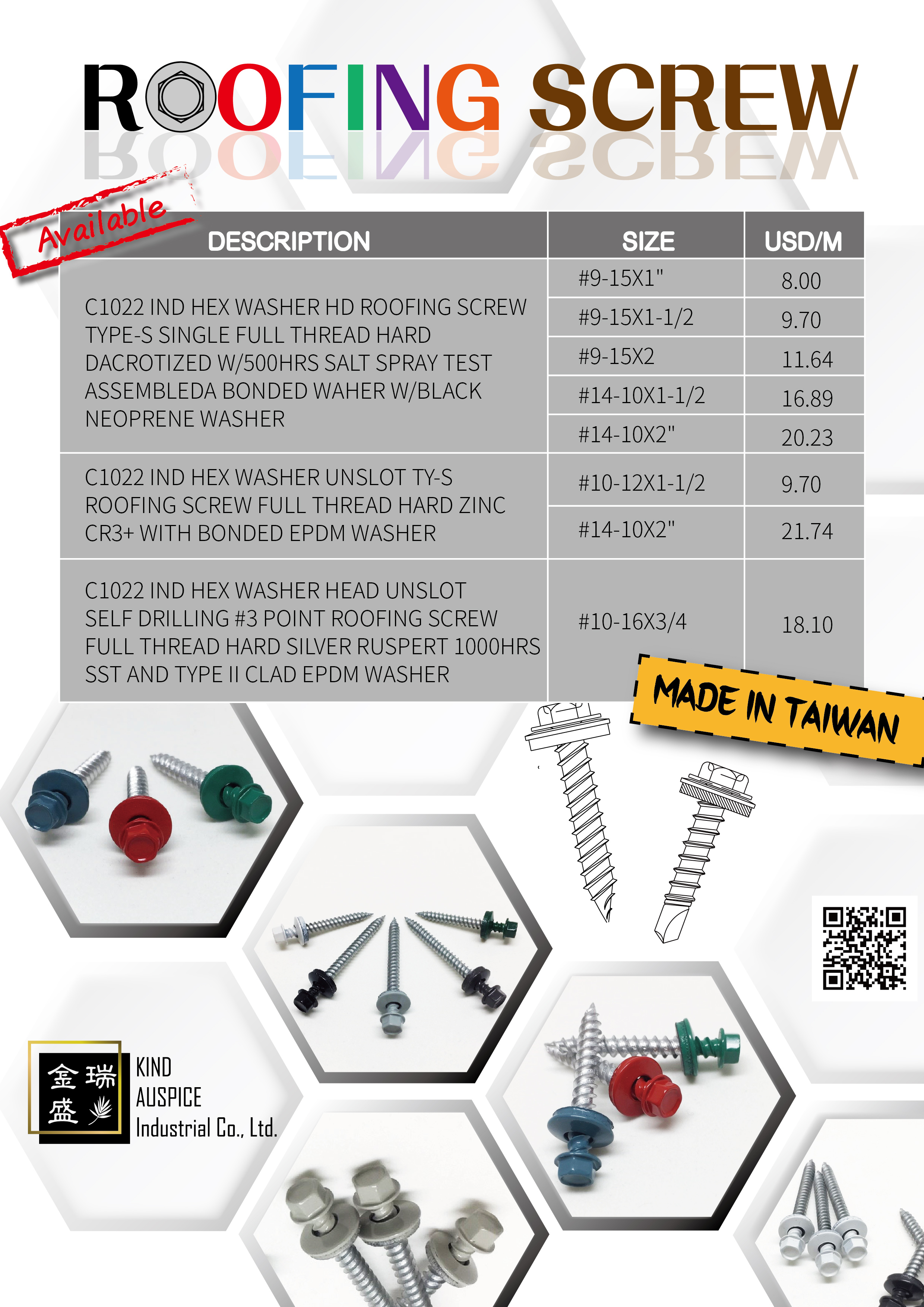 Roofing Screw